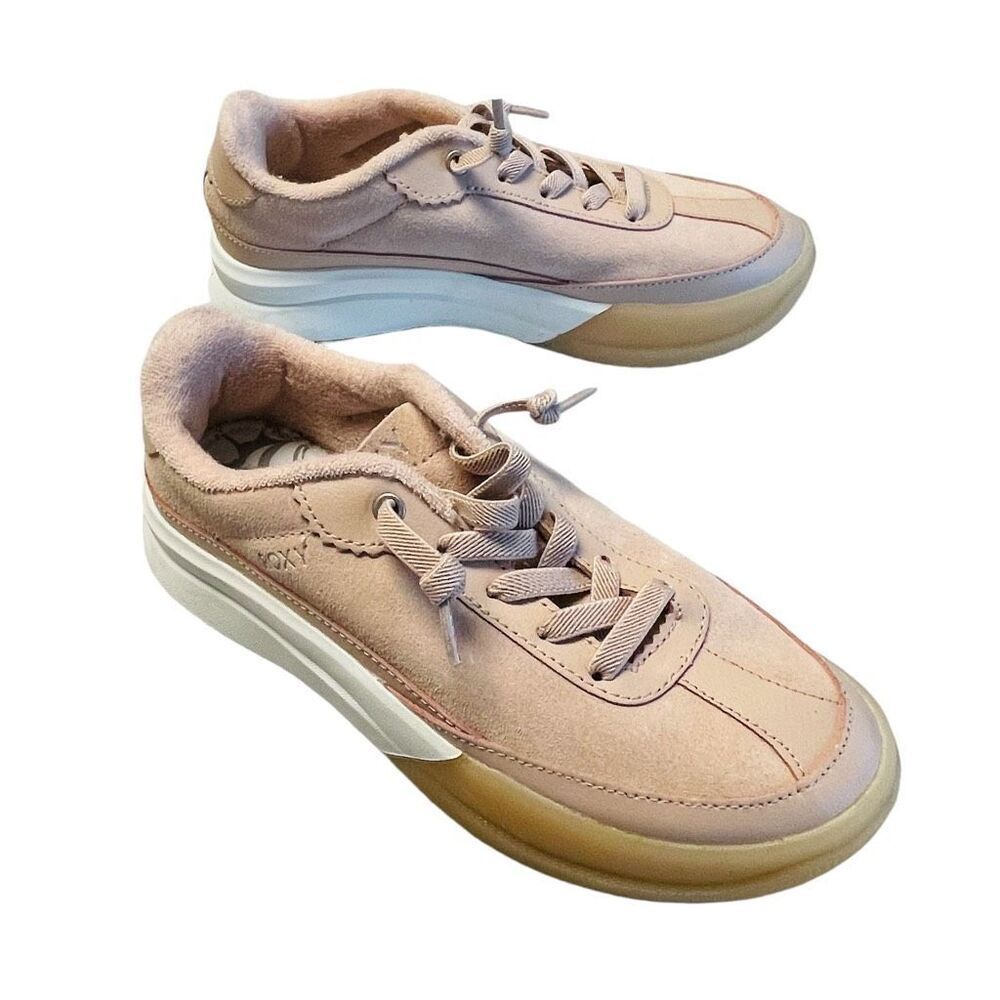 Roxy Joey Leather Sneaker Blush Pink Size 7